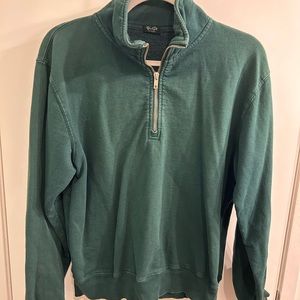 Brandy Melville/john Galt green quarter zip sweatshirt